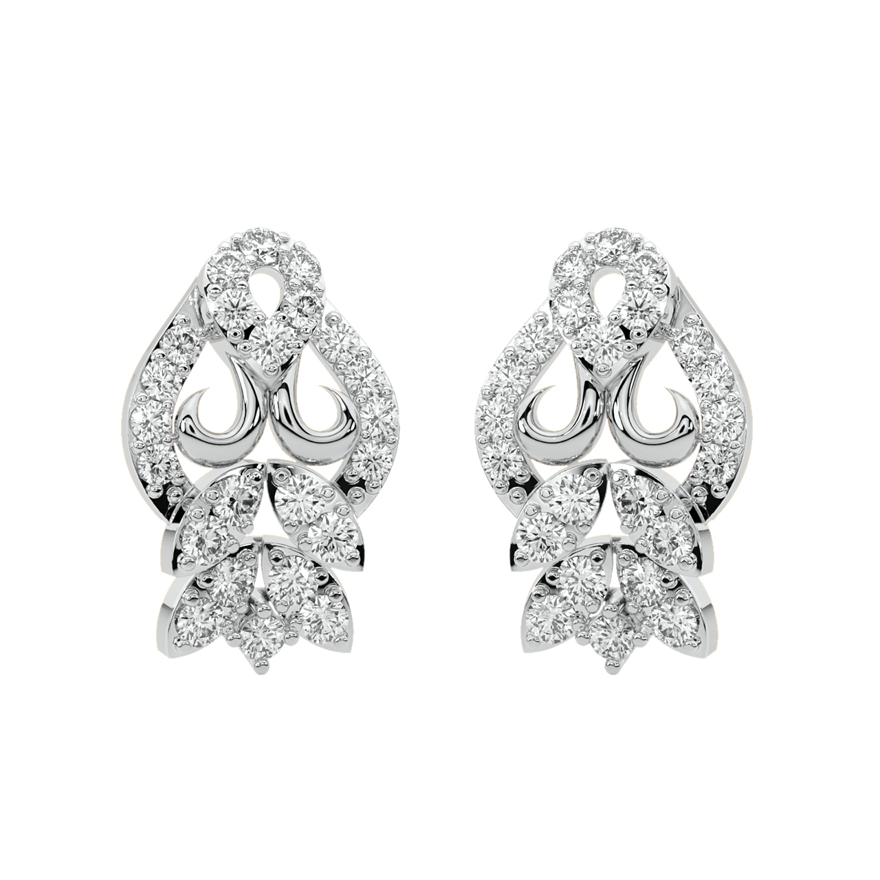 Evelyn Round Diamond Stud Earrings